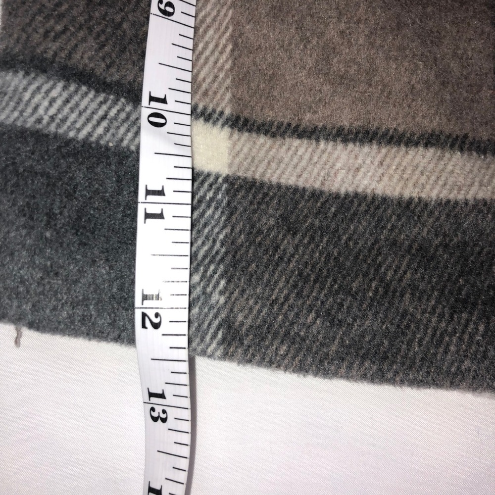 Forever 21 Plaid Wool Blend Skort Grey Brown Button Front Mini Skirt Shorts S - Picture 3 of 10